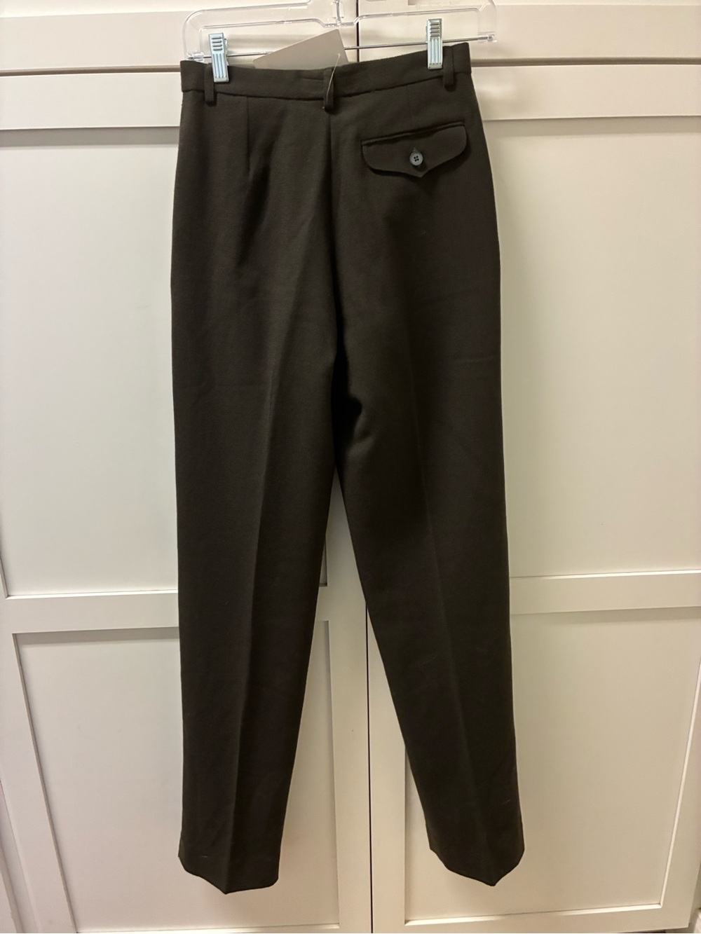 VTG Women's Tailored Wool Trousers in Dark Green Size 4 Made in USA - Picture 2 of 8